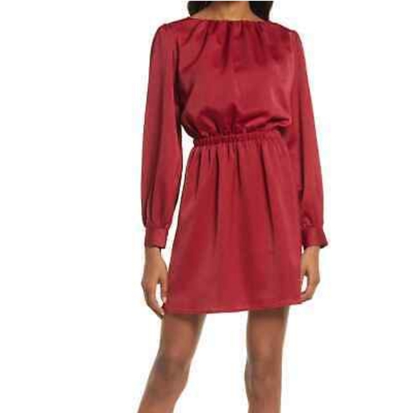 NWT Lost + Wander burgundy dress with cutout back size medium - Picture 2 of 10